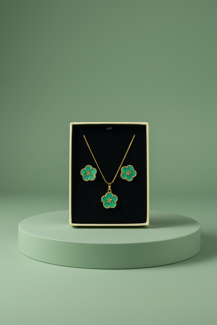 Clove inspired necklace and earring