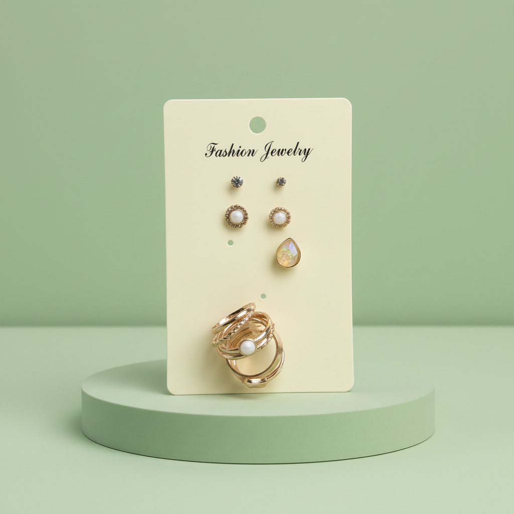 Fashion Jewelry Earring and ring set